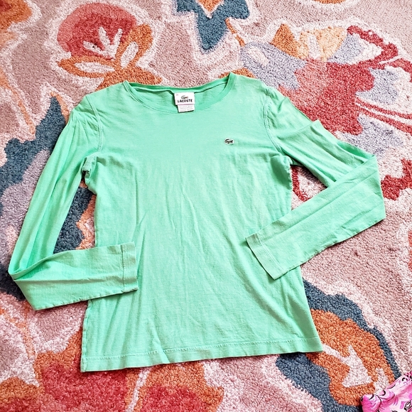 🐊 LACOSTE Green Long Sleeve Top - Picture 5 of 6